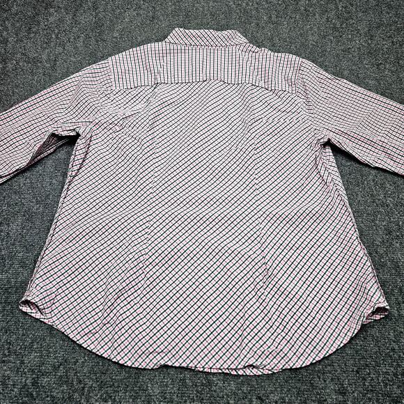 Eddie Bauer Button Down Shirt XL Pink Green Check Plaid Casual Outdoor - Picture 4 of 7